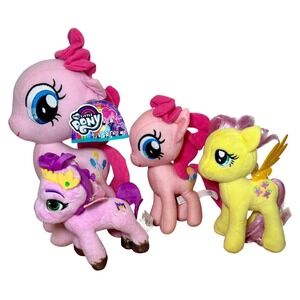My Little Pony Plush Lot Pinkie Pie Fluttershy  Pipp Petals Toy Factory Hasbro